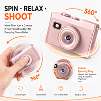 Mini caméra numérique rotative Sprite DC50S 5MP CMOS en forme de bouton, jouet gyroscope portable 1080P 2K avec partage Android