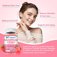 Gummies Collagène Glutathion Saveur Fraise Marque Blanche Soutient la Santé des Cheveux, de la Peau et des Ongles, Complément de Glutathion pour Femmes