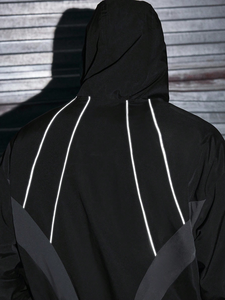 Sudadera con capucha reflectante y que brilla en la oscuridad 2025 para hombre con rayón personalizado y mezcla de nailon 50% Algodón 50% pulóver sudadera chándal - Product Image 3