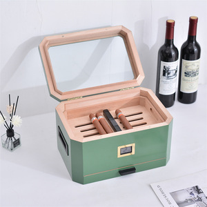 Humidor à cigares en bois massif multi-couches grande capacité avec hygromètre pour usage domestique - Product Image 3