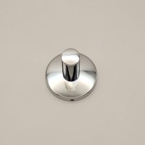 Juego de accesorios de baño redondos cromados modernos Montaje en pared Aleación de zinc Gancho para bata individual - Product Image 2