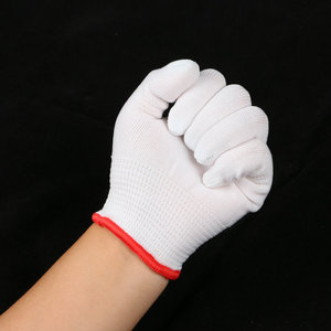 Nylon Work <b>Gloves</b> 13 Needle White Breathable Non Slip For Household Workshop General Use - Product Image 2