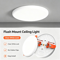 Nouveauté : Panneau lumineux LED de plafond ultra-plat sans cadre 20 mm, 9W 18W 24W 36W 180 °   Spots encastrés grand angle pour supermarché