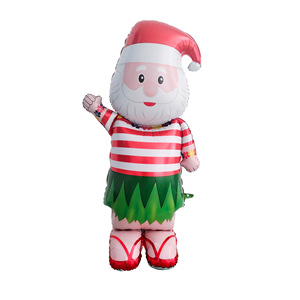 Globos de Aluminio con Diseño 3D de Navidad: Muñeco de Nieve, Hombre de Jengibre y Papá Noel para Decoración de Fiestas - Product Image 1