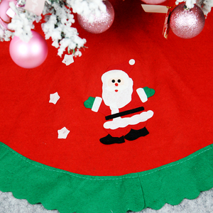 Jupe de sapin de Noël imprimée de 31,5 pouces en feutre non tissé brodé, ronde, réutilisable, écologique, pour décorations d'usine - Product Image 3