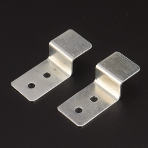 <b>Silver</b> Z-Shaped Corner <b>Bracket</b> 32x20mm Double Hole Stainless Steel Furniture Picture Frame Connector Minimalist Design Durable - Product Image 2