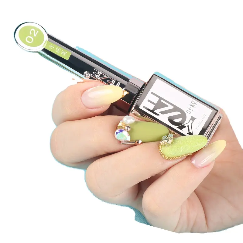 УФ-гель, удаляемый замачиванием, стойкий твердый гель авокадо, УФ/светодиодный лак для ногтей для салонного дизайна ногтей, высокий пигмент, оптовая продажа