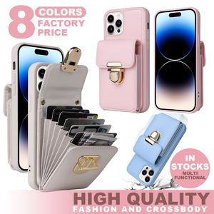 กระเป๋าหนัง PU สุดหรูมีสายคาดลำตัวเคสโทรศัพท์สำหรับ <span class=keywords><strong>iPhone</strong></span> 15 PRO MAX 14 13 IPhone15มาพร้อมกับกระเป๋าเงินฝาหลัง - Product Image 2