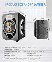 Altavoces de Computadora de 2.1 Canales con Subwoofer para PC, Escritorio, Portátil, Altavoz Multimedia con Cable y Control Remoto