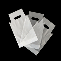 Sac d'emballage plastique transparent personnalisé en PE pour thé au lait, avec poignée, pour café à emporter, pour une seule tasse