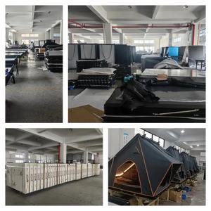 Tente de toit de voiture triangulaire pour le <span class=keywords><strong>camping</strong></span>, tente rigide à coque noire et grise en aluminium, tente de toit rigide pour 4 personnes, tente de toit en aluminium - Product Image 6