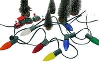 Ampoules LED de Noël E17 C9 à lumière blanc chaud premium, dimmables, pour la décoration extérieure du jardin