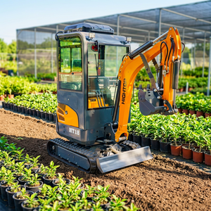 Mini-excavatrice compacte à quatre pattes avec pare-soleil épaissi et vue panoramique pour travaux de démolition intérieurs, couleur personnalisée, service OEM ODM - Product Image 1