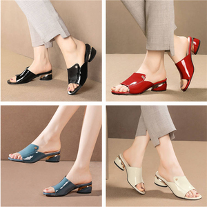 New Women's <b>Shoes</b> With Thick Heeled <b>Shoes</b>, <b>Soft</b> Leather Sandals And Sandals, Fashionable Women's <b>Shoes</b> - Product Image 6
