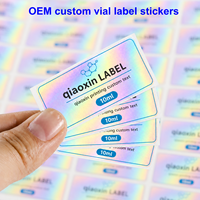 Étiquettes autocollantes personnalisées en différents matériaux pour flacons d'emballage de dispositifs médicaux en verre de 3 ml, 5 ml, 10 ml