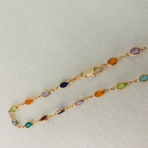 Gioielli di moda cavigliere di gioielli in acciaio inossidabile per le donne accessori per piedi gioielli ciondola cavigliera di cristallo cavigliera di perline colorate - Product Image 3