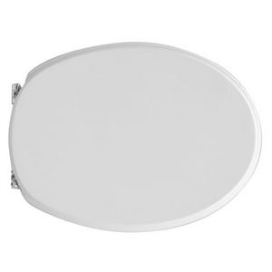 Asiento de Inodoro Ovalado Blanco de 50.5 cm de Largo y 37.5 cm de Ancho para Inodoros Estándar - Product Image 1