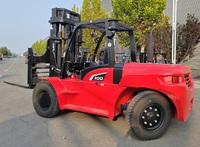 Chariot élévateur diesel robuste de grande capacité, livraison rapide, 10 tonnes, 12 tonnes, avec mât de 3 mètres, 4 m, 5 m, 6 m, en promotion avec une grosse réduction