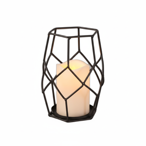 Linterna de vela geométrica de Metal hecha a mano, decoración de mesa de nuevo estilo para jardín al aire libre, fabricante personalizado empaquetado en caja - Product Image 1