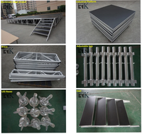 Plate-forme de scène en aluminium simple réglable RK Support de plate-forme de scène pliante extérieure pour présentoir de scène