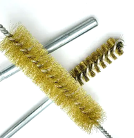 Brosse de polissage industrielle FUYI à double spirale en acier inoxydable/laiton pour le nettoyage des alvéoles, service OEM/ODM, meulage