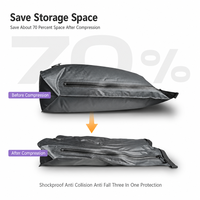 Sacs de compression sous vide 70D en nylon Ripstop TPU imperméables pour voyage, sacs de rangement à enrouler pour bagages et camping