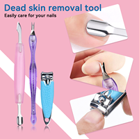 Kit Profesional de Manicura y Pedicura ZHI JIA, Juego Completo de Herramientas para el Cuidado de las Uñas, Lima de Uñas de Plástico, Pulidor, Empujador de Cutículas, Removedor de Callosidades