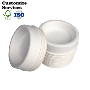 模压纸浆宠物食品喂养猫碗环保一次性纸狗碗可生物降解 - Product Image 1