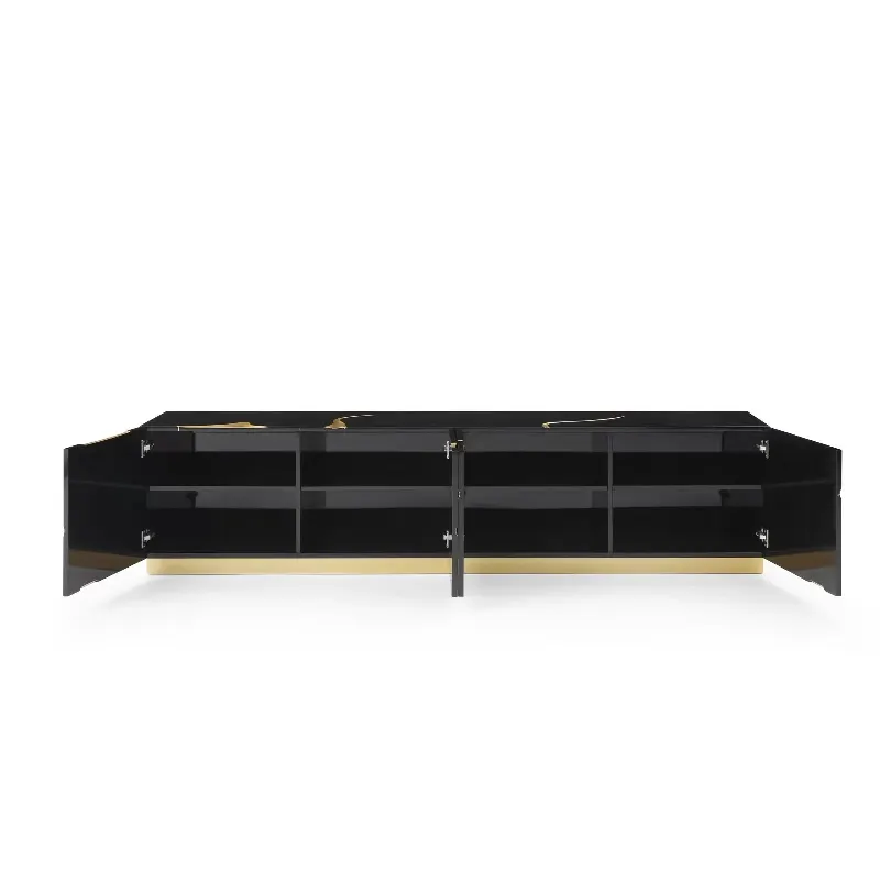 Modern Style wholesale modern mirrored luxury media console living room furniture TV stand TV Unit
