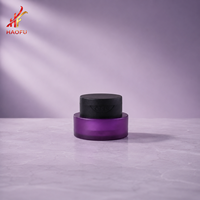 Pot en plastique vide violet TOEM/OED personnalisé de 2,5/5 g avec couvercle rabattable pour gel à ongles, baume, cosmétiques, soins de la peau, échantillons