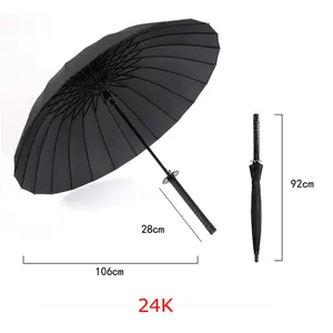 Gerade Phantasie Design Japanischen Samurai Katana Kleine Schwert Regenschirm mit Lange Griff