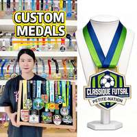 UV-Druck Zinklegierung 3D Kinder Individualisierte Einzigartige Souvenir Fußball Emaille Gold 2026 Fußball Metall Sport Benutzerdefinierte Medaille Mit Band