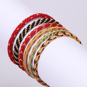 SKY A8 3.5mm braccialetto regolabile intrecciato in oro colorato braccialetti di gioielli personalizzati fatti a mano amicizia con cavo d'oro - Product Image 2