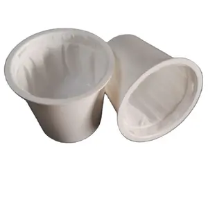 PLA plastic coffee/cafe capsules packing cups with non-woven filter