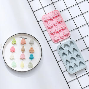 Moules en silicone de Noël Mini moules en silicone pour la cuisson de biscuits Gummy Candy Chocolate,Jelly,Pet <span class=keywords><strong>Dog</strong></span> Treats <span class=keywords><strong>Mold</strong></span> - Product Image 1