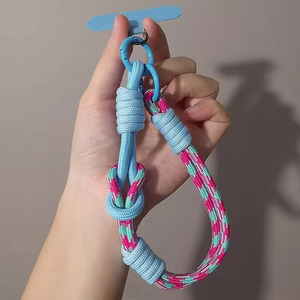 Universal Detachable <b>Braided</b> Mobile Phone Lanyard Strap Cute Star Hanging Chain Ring Cord with Patch Adjust Phone Wrist Strap - Product Image 5