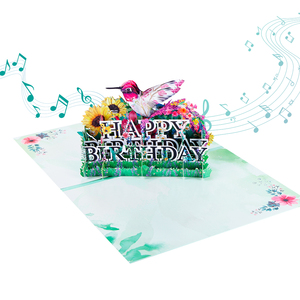 Carte pop-up Winpsheng avec lumières et <span class=keywords><strong>musique</strong></span> 180 °   Carte de vœux 3D avec <span class=keywords><strong>musique</strong></span> légère et lumière LED, cartes d'<span class=keywords><strong>anniversaire</strong></span> pop-up - Product Image 1