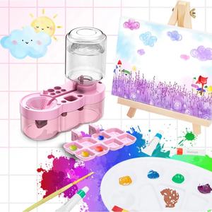 Herramienta Limpiadora de Pinceles de 400 ml de Capacidad, <span class=keywords><strong>Enjuagador</strong></span> de Pinceles con Circulación de Agua Corriente Todo en Uno con Soporte para Pinceles y Paleta - Product Image 4