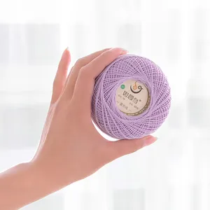 Yarncrafts Logo Kustom Keamanan Pemasok Anti Pilling Merajut Crochet Benang Katun