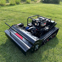 Moteur diesel de grande puissance de 16hp, largeur de coupe de 1m, broyeur télécommandé, tondeuse à fléaux pour la maison, le jardin et la ferme, lames de marteau, tondeuse à gazon