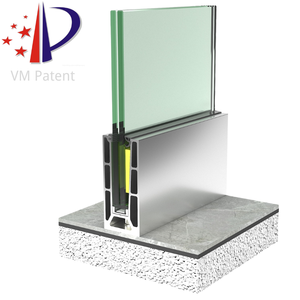 Nhôm U kênh không khung cầu thang lan can tay vịn kính cường lực lan can ban công - Product Image 1