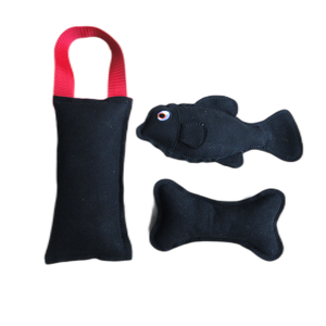 Jouets à tirer en forme d'arête de poisson JJT en gros, jouets en cuir microfibre rembourrés, jouets à mâcher durables, jouets interactifs pour chiens, jouets animés - Product Image 3