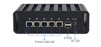 Nuevo Micro Servidor de 12.ª Generación N100, 5x 2.5GbE I226-V LAN, DDR5, NVMe, Router Suave, Compatible con Virtualización PVE, Garantía de 3 Años
