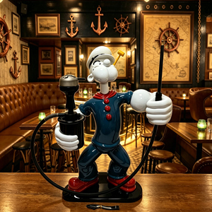 Chicha Popeye peinte en résine de 75 cm, ensemble de chicha arabe, nouveau design, chicha portable, stylo chicha en stock - Product Image 1