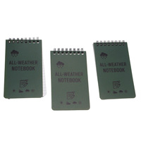 Libreta Táctica Personalizada Impermeable de Bolsillo para Todo Clima con Espiral Superior y Papel Cuadriculado para Actividades al Aire Libre