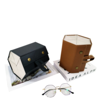 Organisateur de lunettes pliable portable 2/3/4/5/6 multi-emplacements, rangement pour lunettes de soleil, présentoir, étui à lunettes en cuir PU pour voyage, boîte à lunettes pour la maison