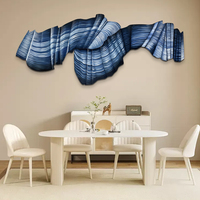 Décorations murales contemporaines en bois personnalisées, peintures sculptées à la main, ensemble multi-pièces pour la maison