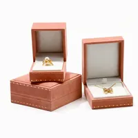 Boîte à bijoux en velours de luxe léger en gros pour bagues, boucles d'oreilles, colliers, pendentifs – Emballage personnalisé avec logo pour cadeaux et rangement