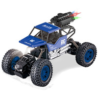 Modèle de voiture RC Monster Truck tout-terrain en alliage moulé sous pression 1:18 avec fonction de recul et éclairage, emballage en boîte, jouet pour garçons