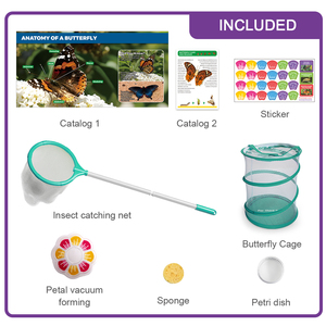 Kit de culture de papillons d'extérieur, jouet éducatif STEM en plastique pour enfants, découverte de la <span class=keywords><strong>nature</strong></span>, apprentissage scientifique, ensembles de filets de capture d'insectes - Product Image 2